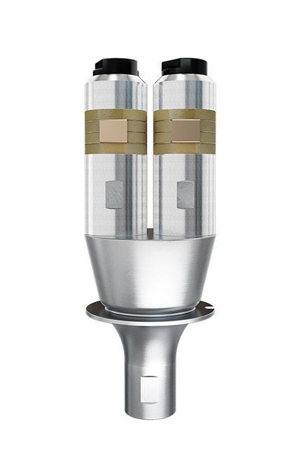 15kHz-4200W 乾荣超声波换能器 双柱直筒(银黄)